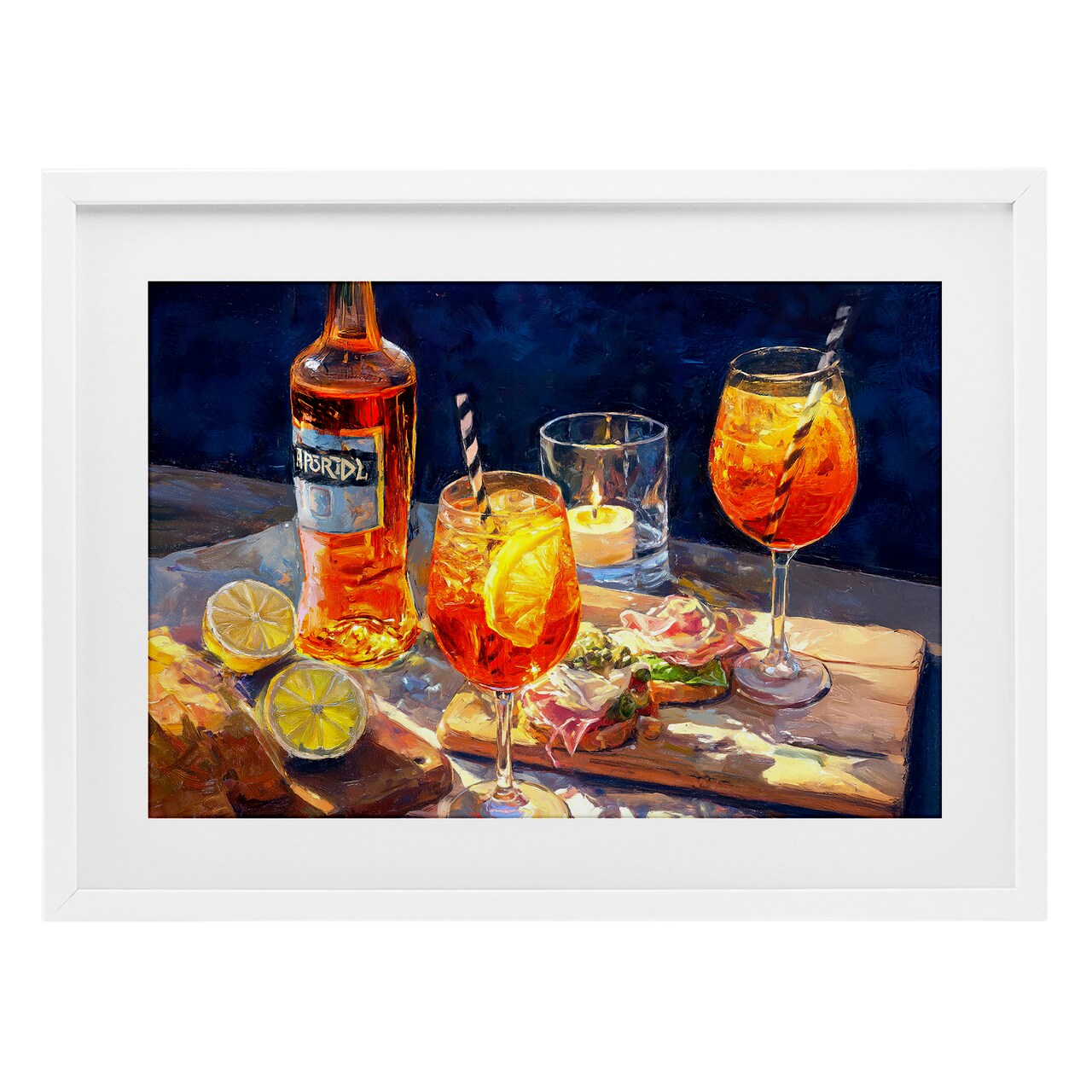 Stupell Industries Sprits Table Still Life Framed Print Under Glass, design by Ziwei Li